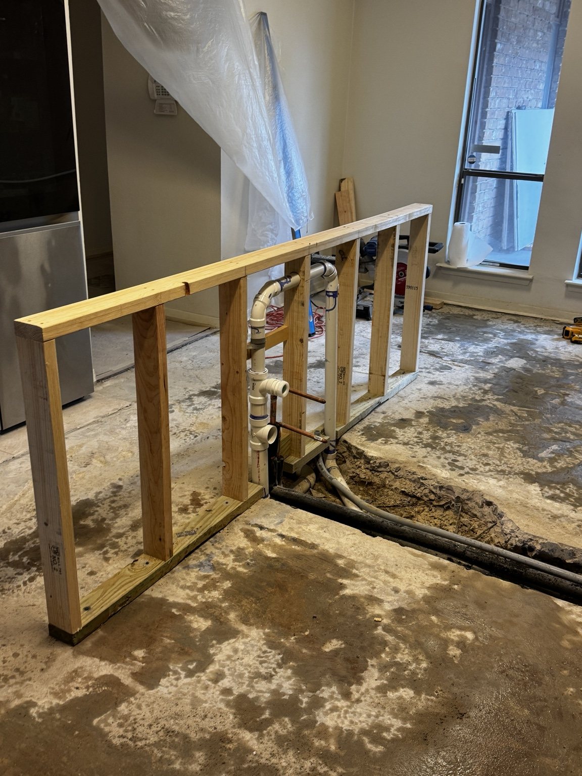Kitchen remodeling construction work